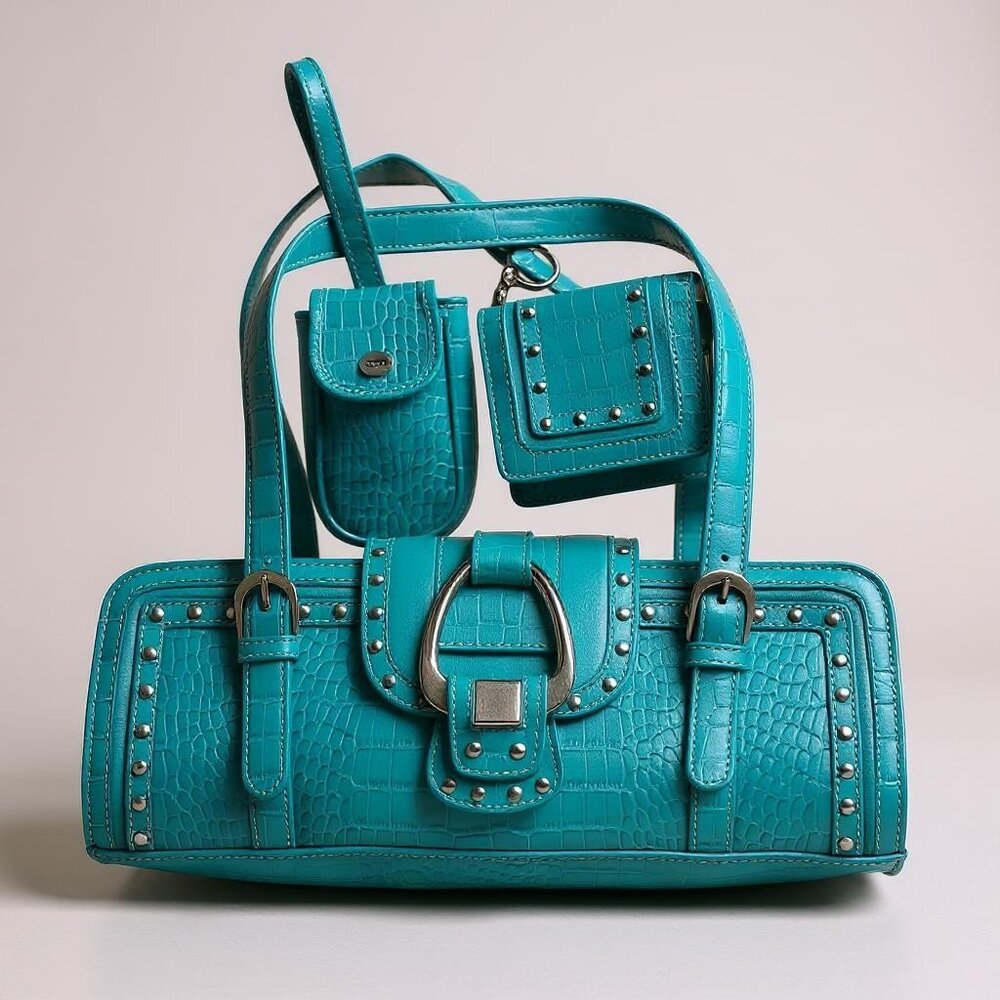 NINE WEST BAGUETTE SHOULDER BAG WITH WALLET AND PHONE HOLDER